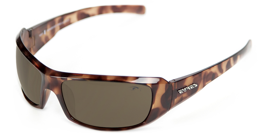 EYRES SAFETY GLASSES THUNDER LEOPARD FRAME POLARIZED BROWN FLASH LENS